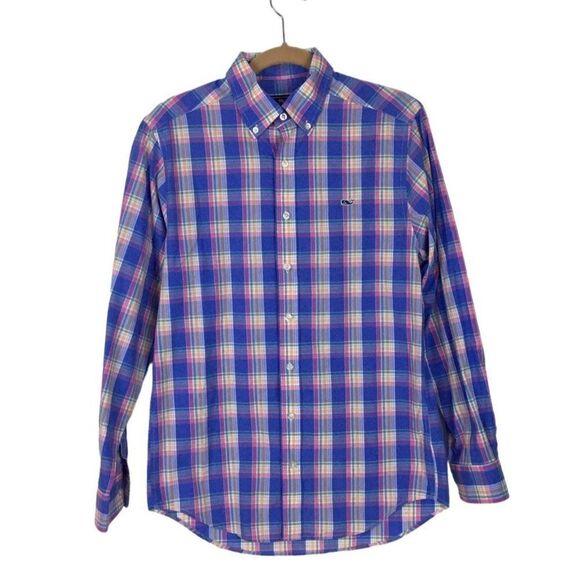 Vineyard Vines Casual long sleeve Small Multi color plaid 100% cotton - Picture 1 of 8
